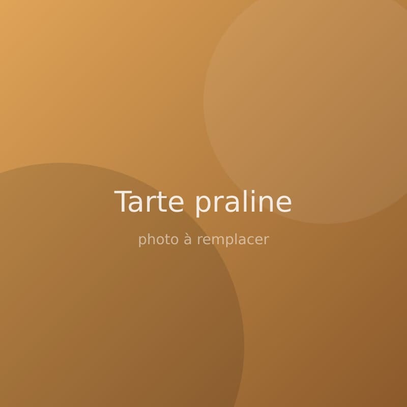 Part de tarte à la praline rose